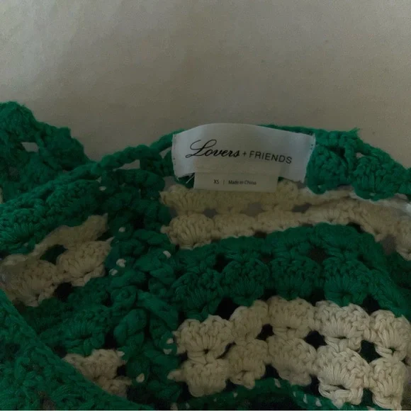 Lovers + Friends Green and White Crochet Skirt Set - Picture 5 of 12